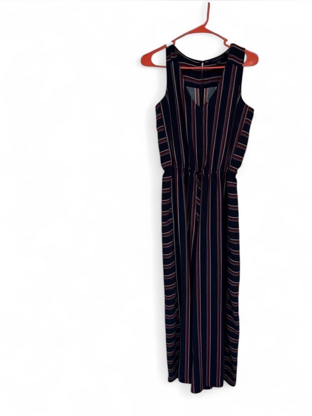 Tommy Hilfiger Navy Striped Sleeveless Jumpsuit with Tie Waist